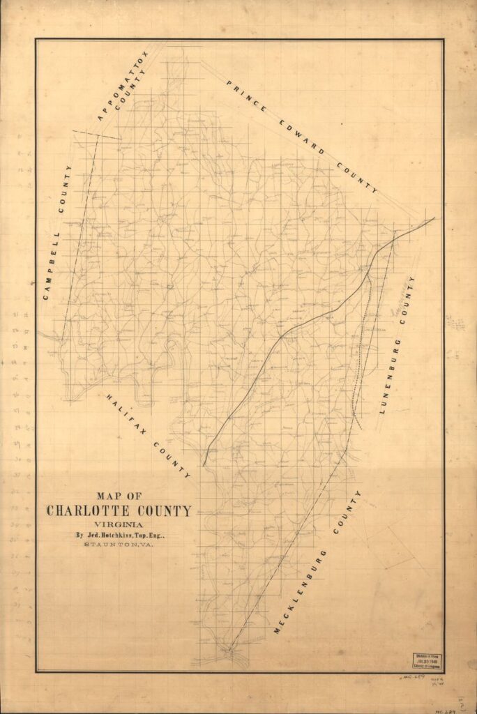 Second map of Charlotte County, Virginia