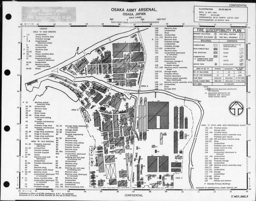 Map of the Osaka Army Arsenal, ca. 1940